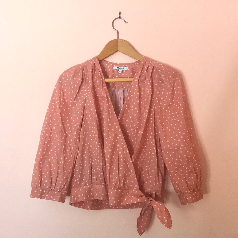 Madewell Wrap Top in Star Scatter